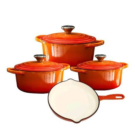 authentic-cast-iron-dutch-oven-cookware-pot-7-pcs-set-red-r1500-delivery-nationwide-big-0